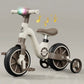 kids balance bike with training wheels toddler pedal bike with lights