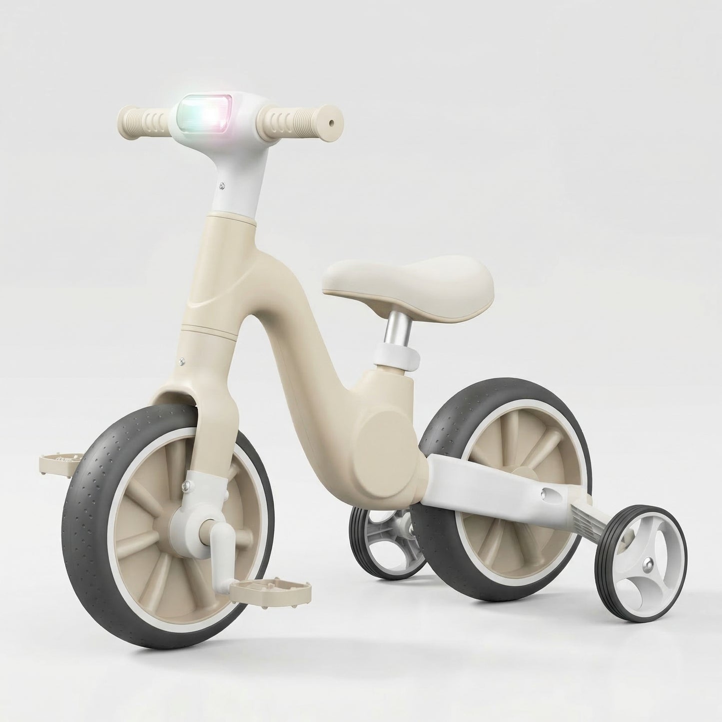 Kids Balance Bike with Training Wheels – Toddler Pedal Bike with Lights & Music