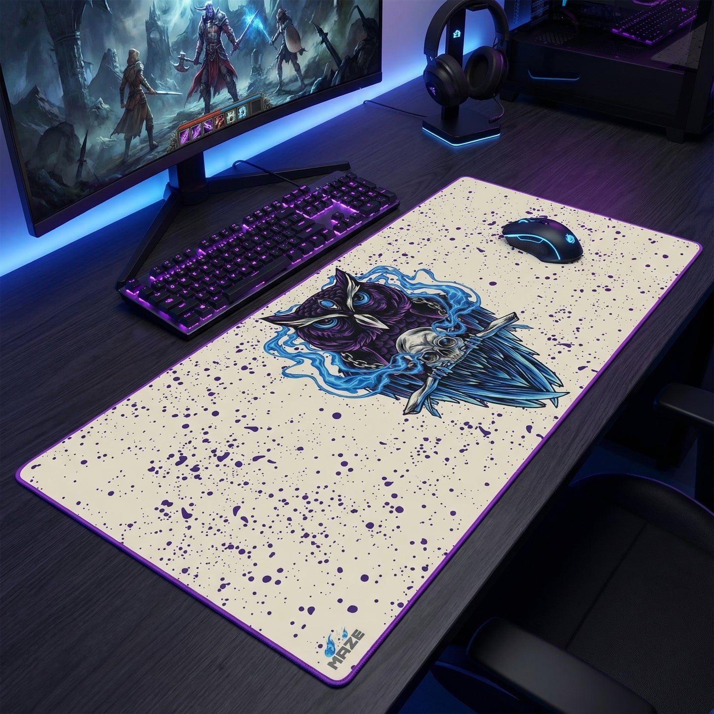 maze owl w 3xl mouse pad