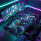 MAZE Spirals B Extended Gaming Desk Mat