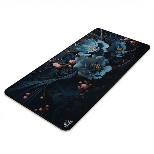 MAZE Light Series Floral-CLB 2XL extended gaming desk mat blue floral design