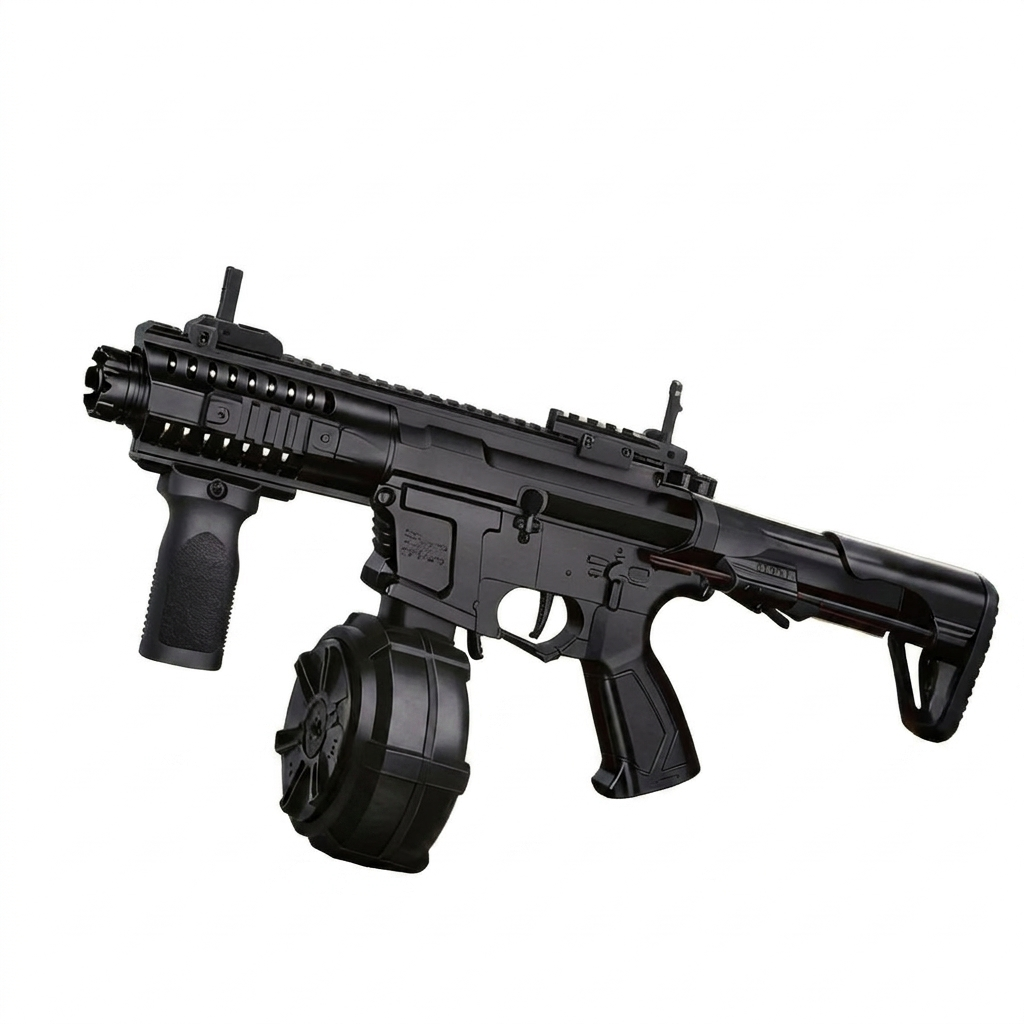 ARP9 Electric Water Bullet Gun Toy – Black Edition Gel Blaster with Drum Magazine | Qatar