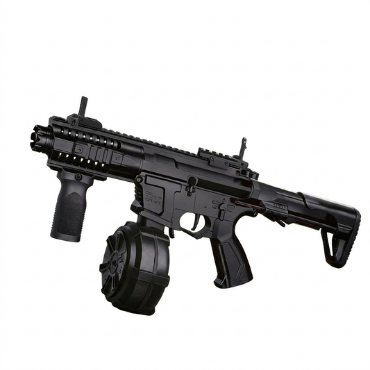 ARP9 Electric Water Bullet Gun Toy – Black Edition Gel Blaster with Drum Magazine | Qatar