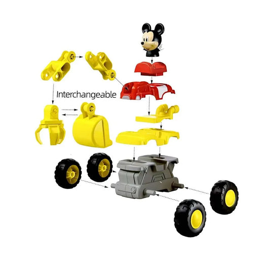 Sluban Disney Mickey & Friends Construction Truck – Friction Assembly Car (M38-LS002)