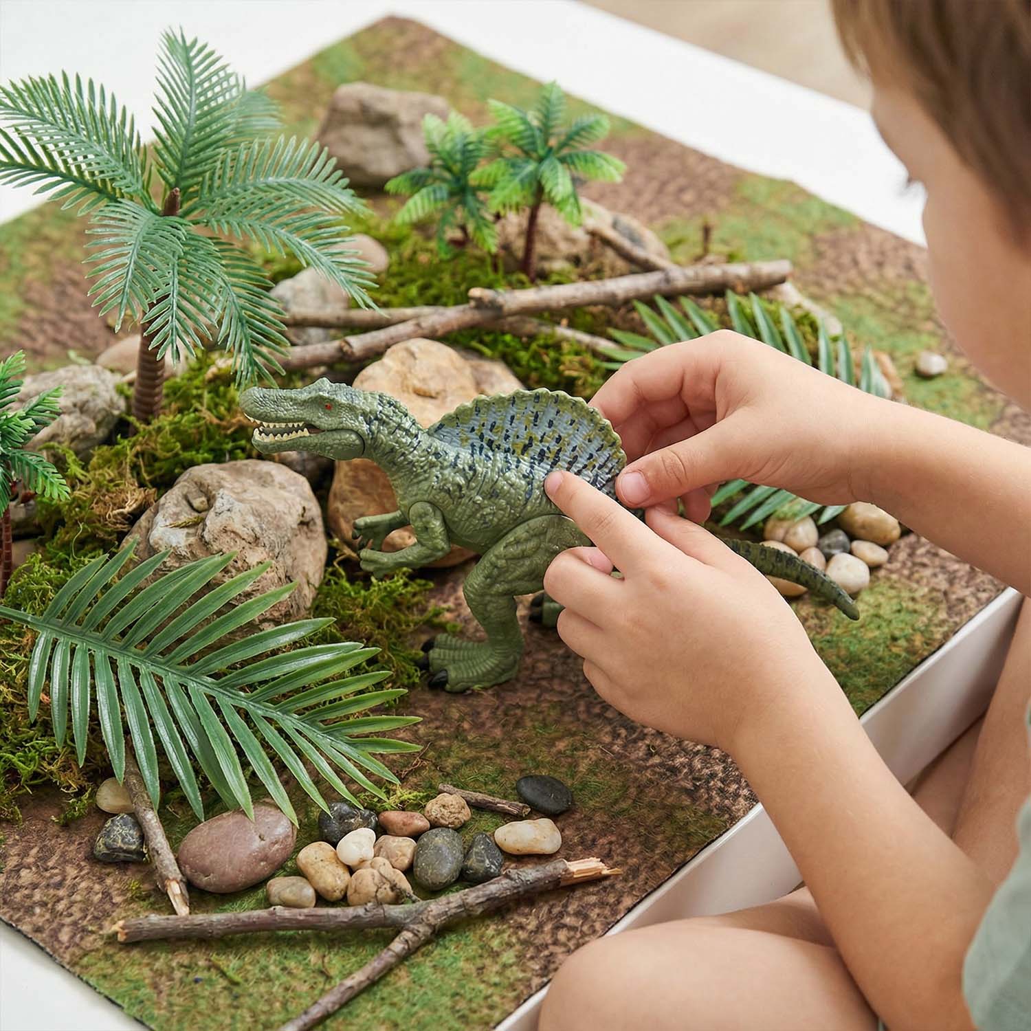 Triceratops dinosaur toy with realistic design