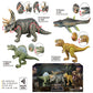 Interactive dinosaur toy set with sound for kids in Qatar