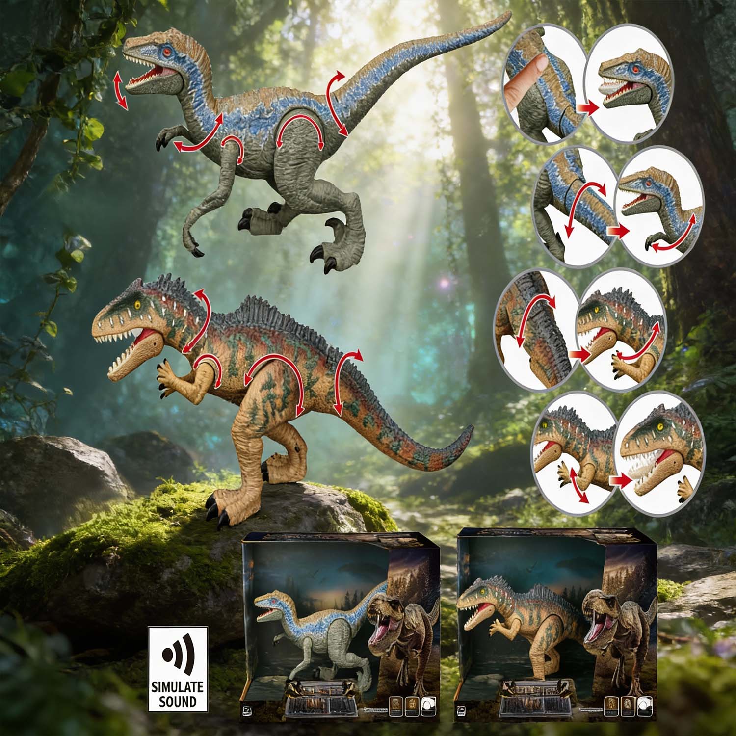 Battery operated dinosaur toy for children
