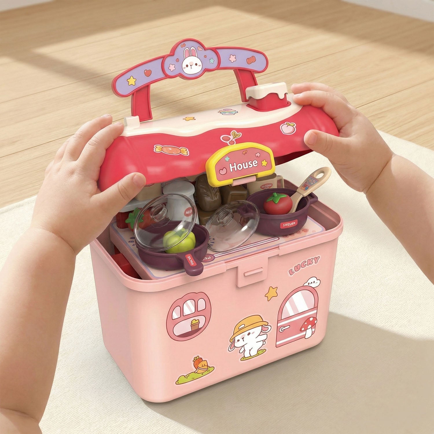 Kids 2 in 1 kitchen house playset