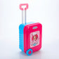 Kids chef kitchen suitcase playset pink