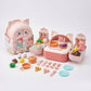 Children's toy kitchen set with cat-themed packaging