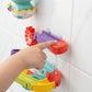 Dinosaur Bath Water Track Toy for Babies and Toddlers – Interactive Suction Cup Waterfall Bath Play Set with Colorful Tracks and Rotating Water Wheels - Qatar