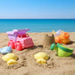 Kids Beach Sand Toy Set – Mini Dump Truck + Watering Can, Shovel, Rake & Turtle Molds