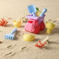 Kids Beach Sand Toy Set – Mini Dump Truck + Watering Can, Shovel, Rake & Turtle Molds