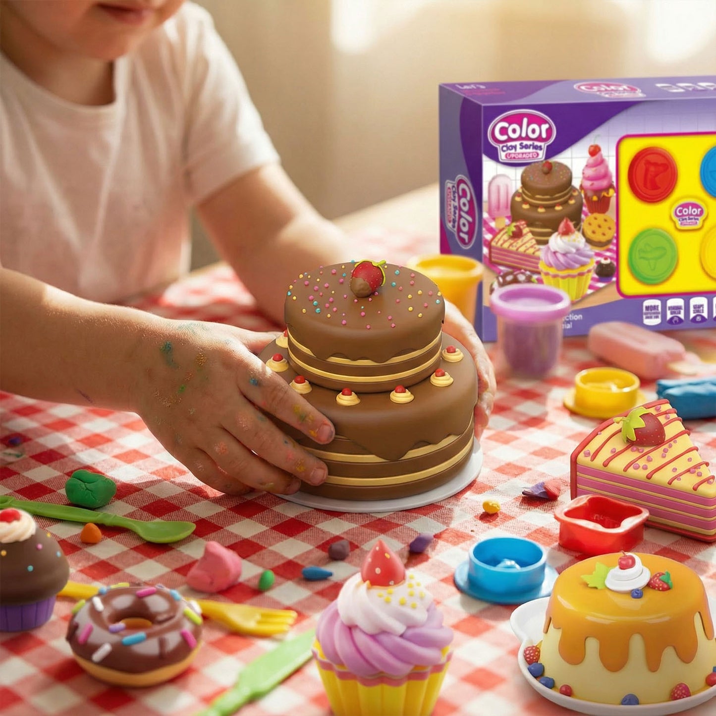 Kids Dessert Color Clay Playset – Creative Modeling Clay Toy for Children 3+ | Qatar