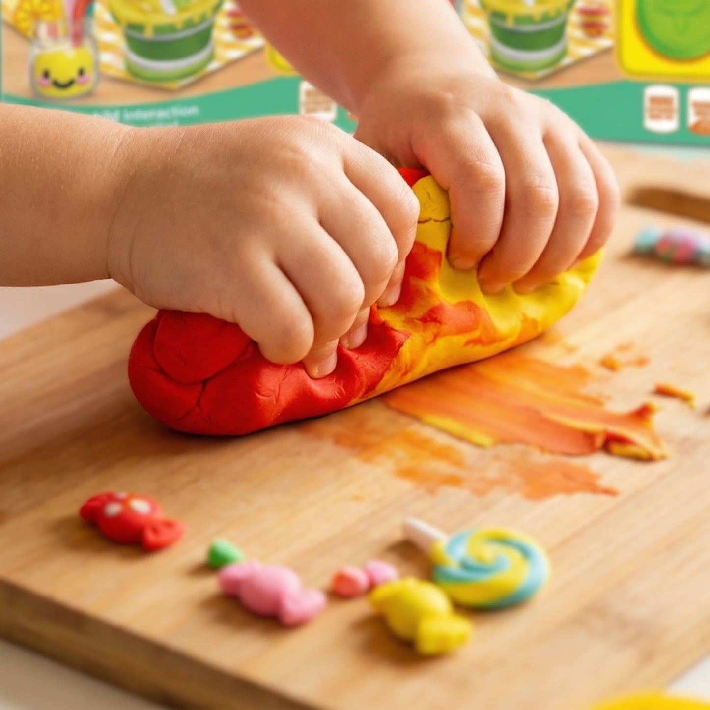 Creative ice cream clay playset for kids