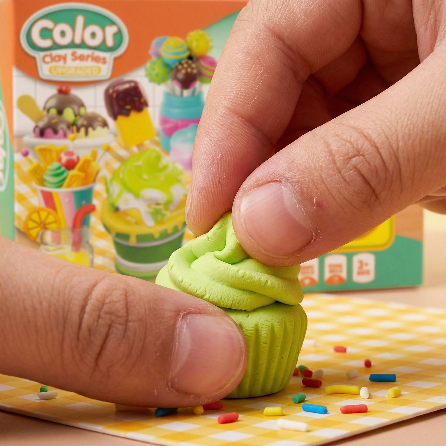 Educational ice cream clay playset for children 3 plus