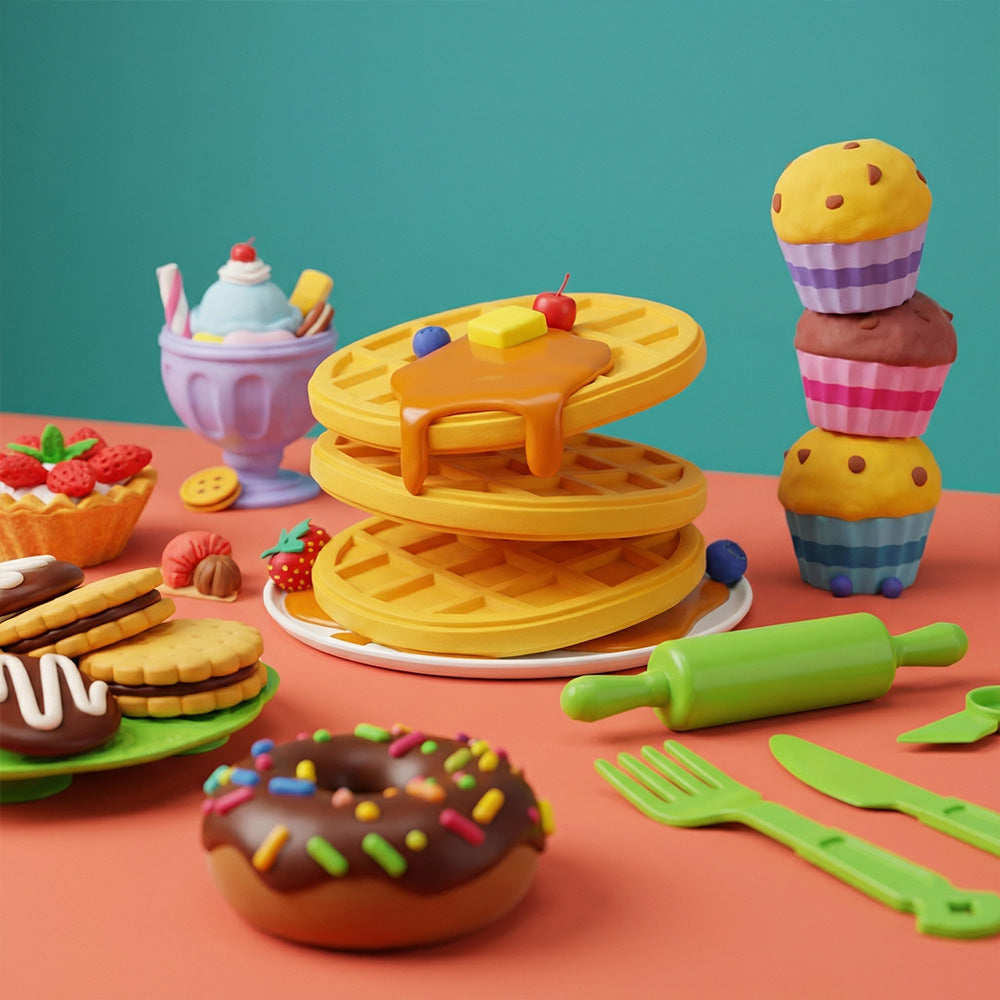 Kids non toxic color clay dessert toy
