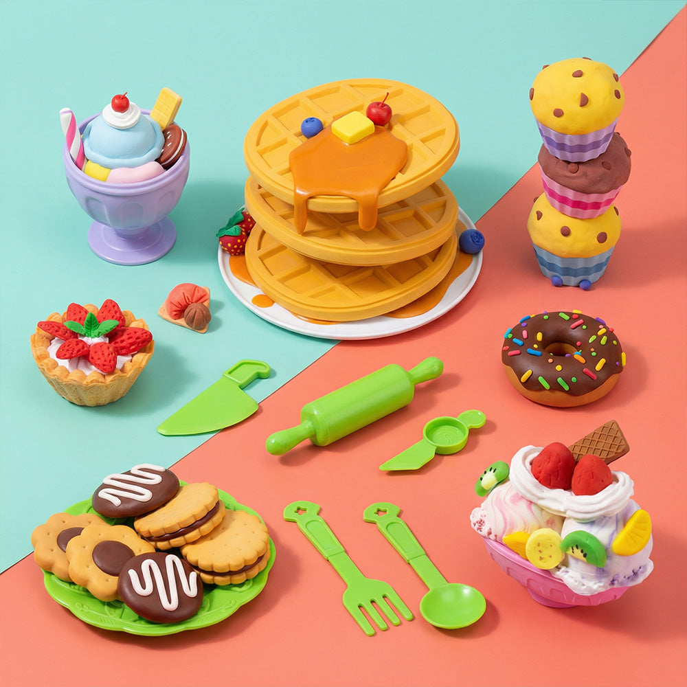 Educational dessert clay playset for children 3 plus
