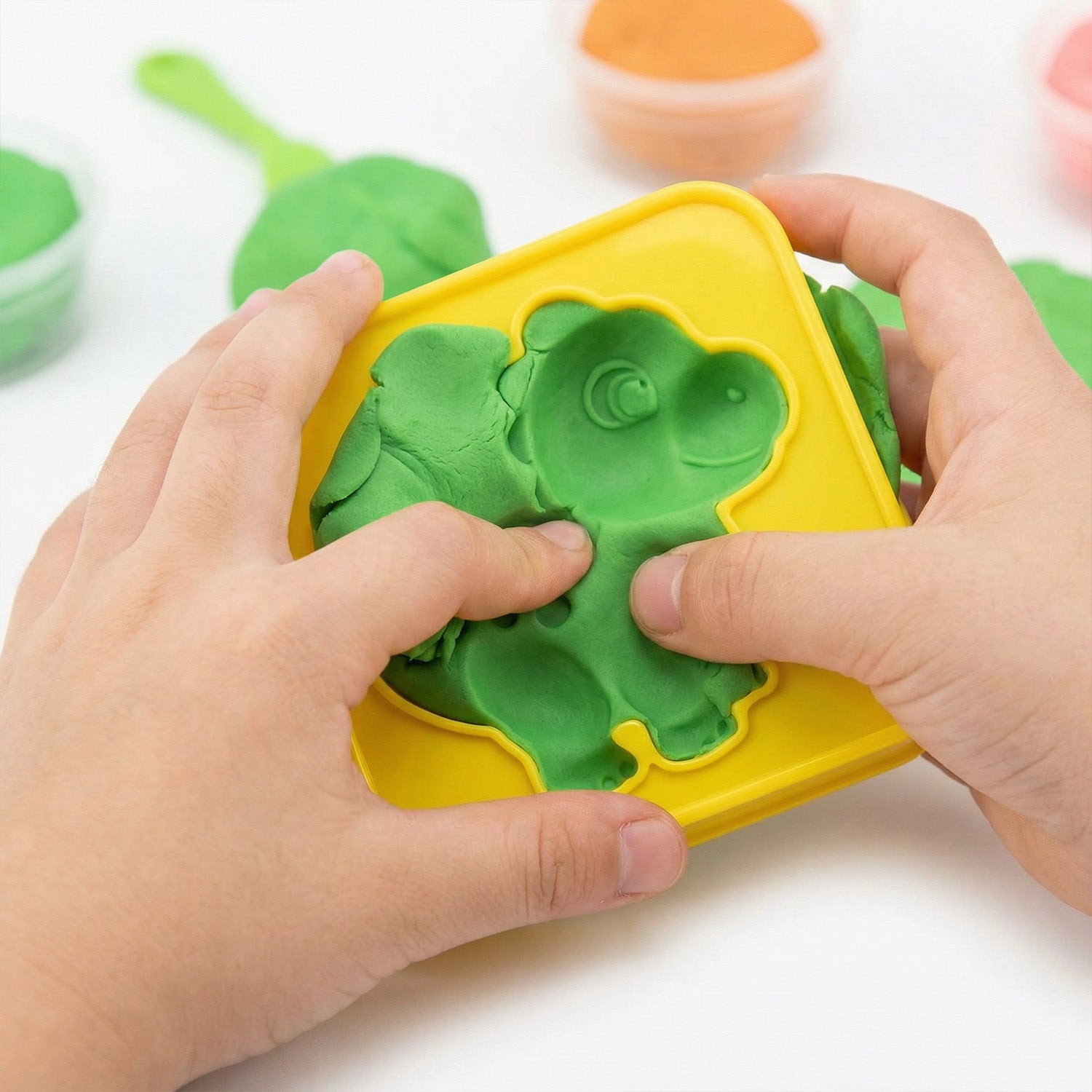 Educational dinosaur clay playset for children 3 plus