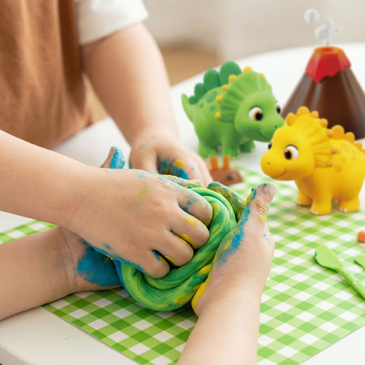 Kids non toxic color clay dinosaur toy