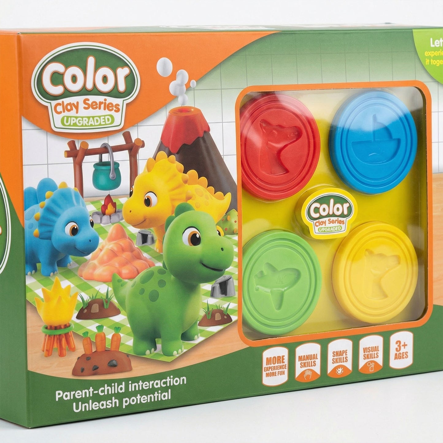 Kids Dinosaur Color Clay Playset – Creative Modeling Clay Toy for Children 3+ | Qatar