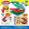 Kids color clay food maker playset with press molds