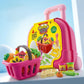 Play-Doh toy set with pink suitcase and colorful play-doh items 