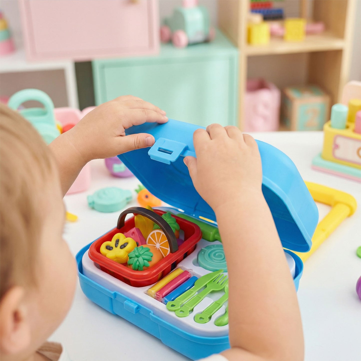 Modeling clay food playset for children 3 plus