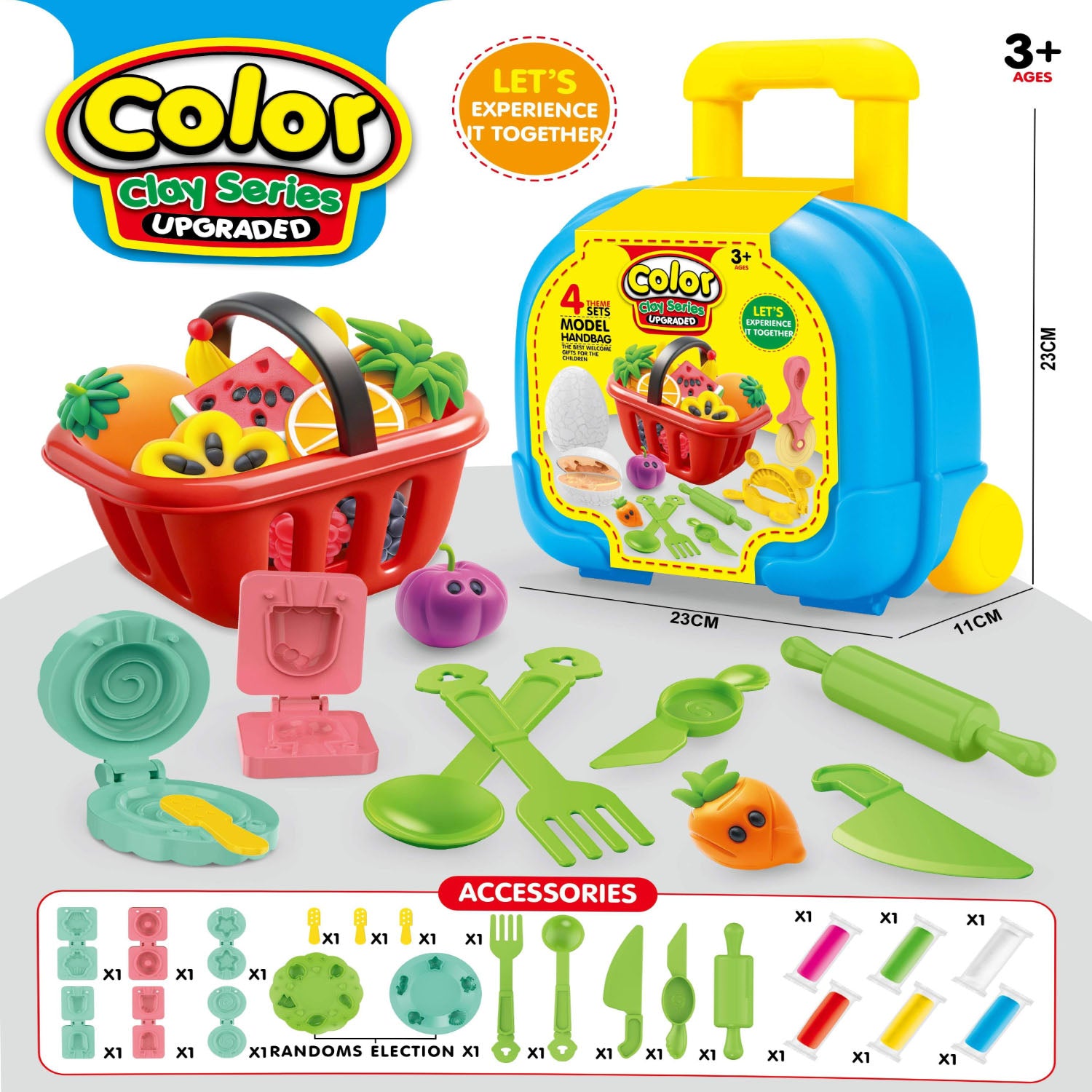 Color Clay Series toy set with tools and accessories 