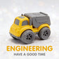 Kids building and engineering toy trucks playset