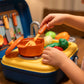 Kids cook kitchen suitcase play set 21pcs