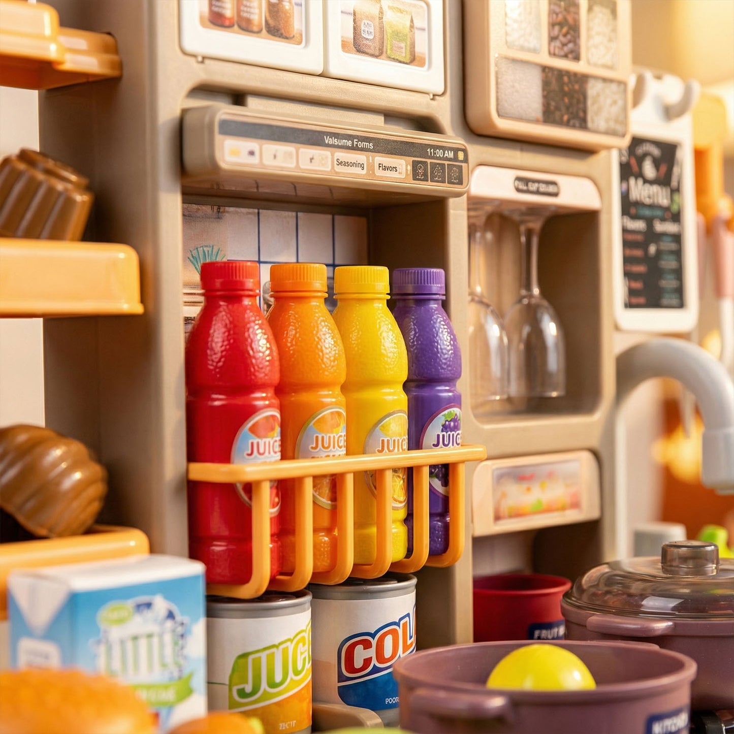 Kids kitchen playset with water system