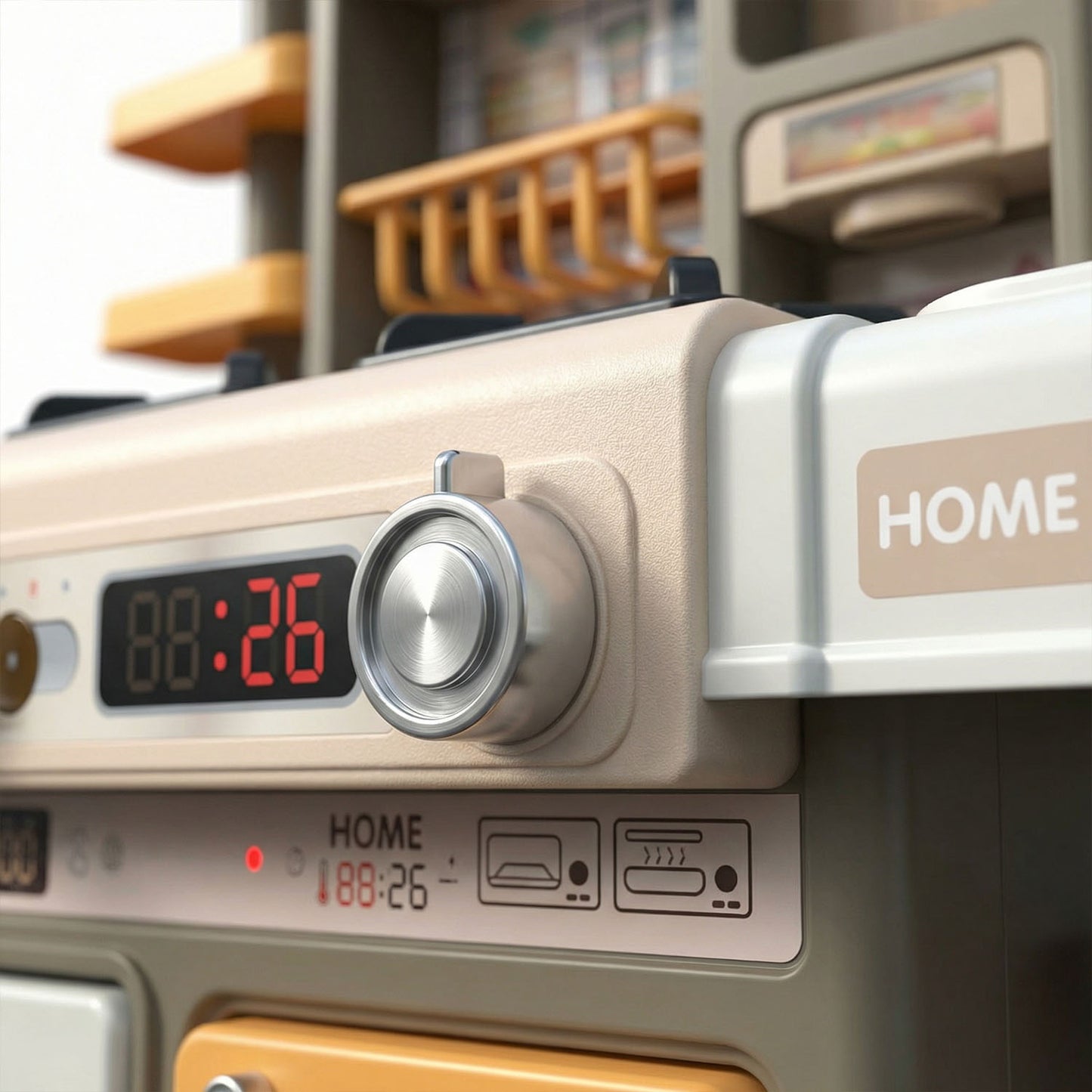 Interactive toy kitchen with steam