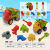 Kids Dinosaur Sand Toy Dump Truck Set – 8pcs (Beach Toys)
