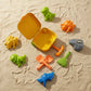 Yellow Dinosaur Sand Toy Suitcase Trolley Set 8pcs – Kids Beach Toys Qatar