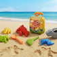 Yellow Dinosaur Sand Toy Suitcase Trolley Set 8pcs – Kids Beach Toys Qatar