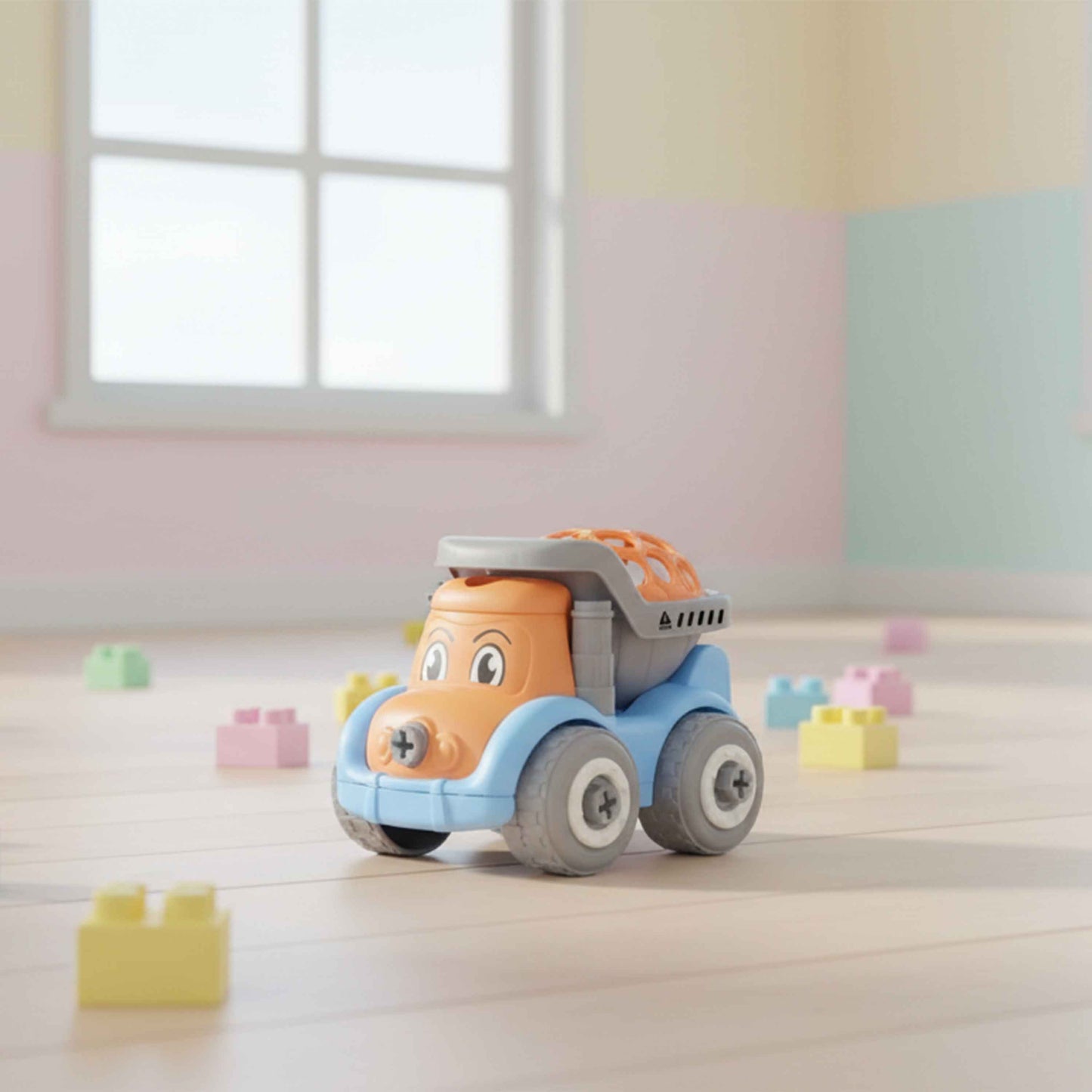 DIY Assemble Mini Dump Truck Toy with Screwdriver (Build & Play)