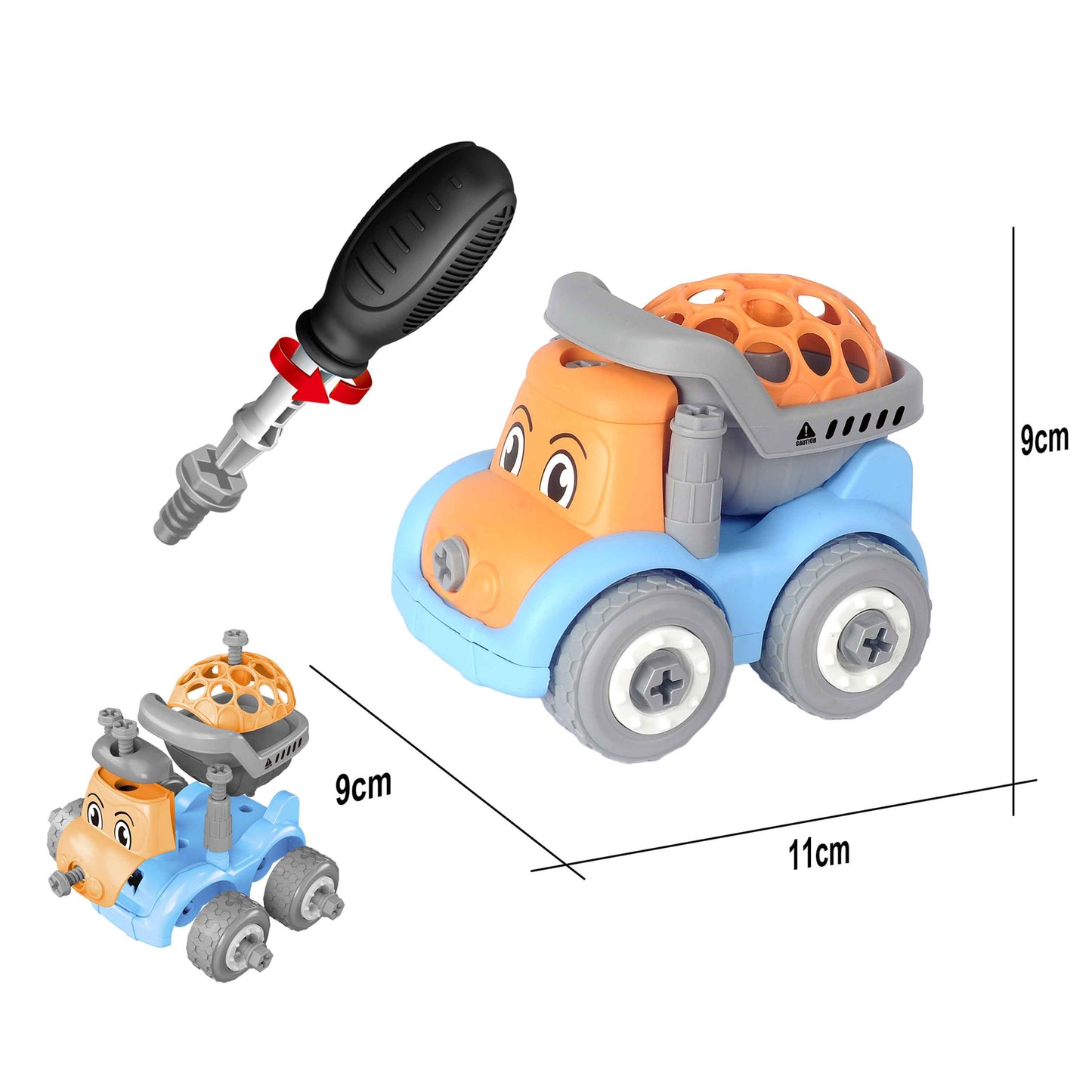 DIY Assemble Mini Dump Truck Toy with Screwdriver (Build & Play)