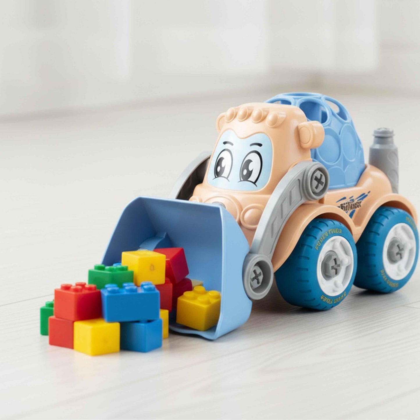 Kids DIY Take-Apart Bulldozer Loader Truck Toy with Screwdriver (23.5cm) – Construction Building Set