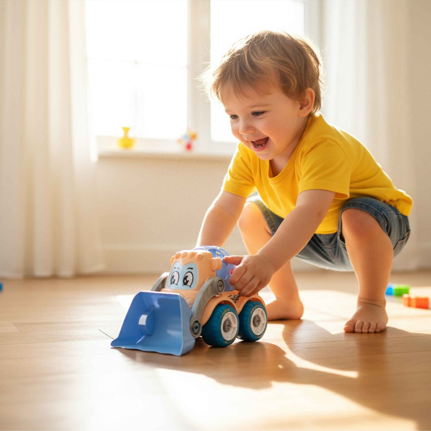 Kids DIY Take-Apart Bulldozer Loader Truck Toy with Screwdriver (23.5cm) – Construction Building Set