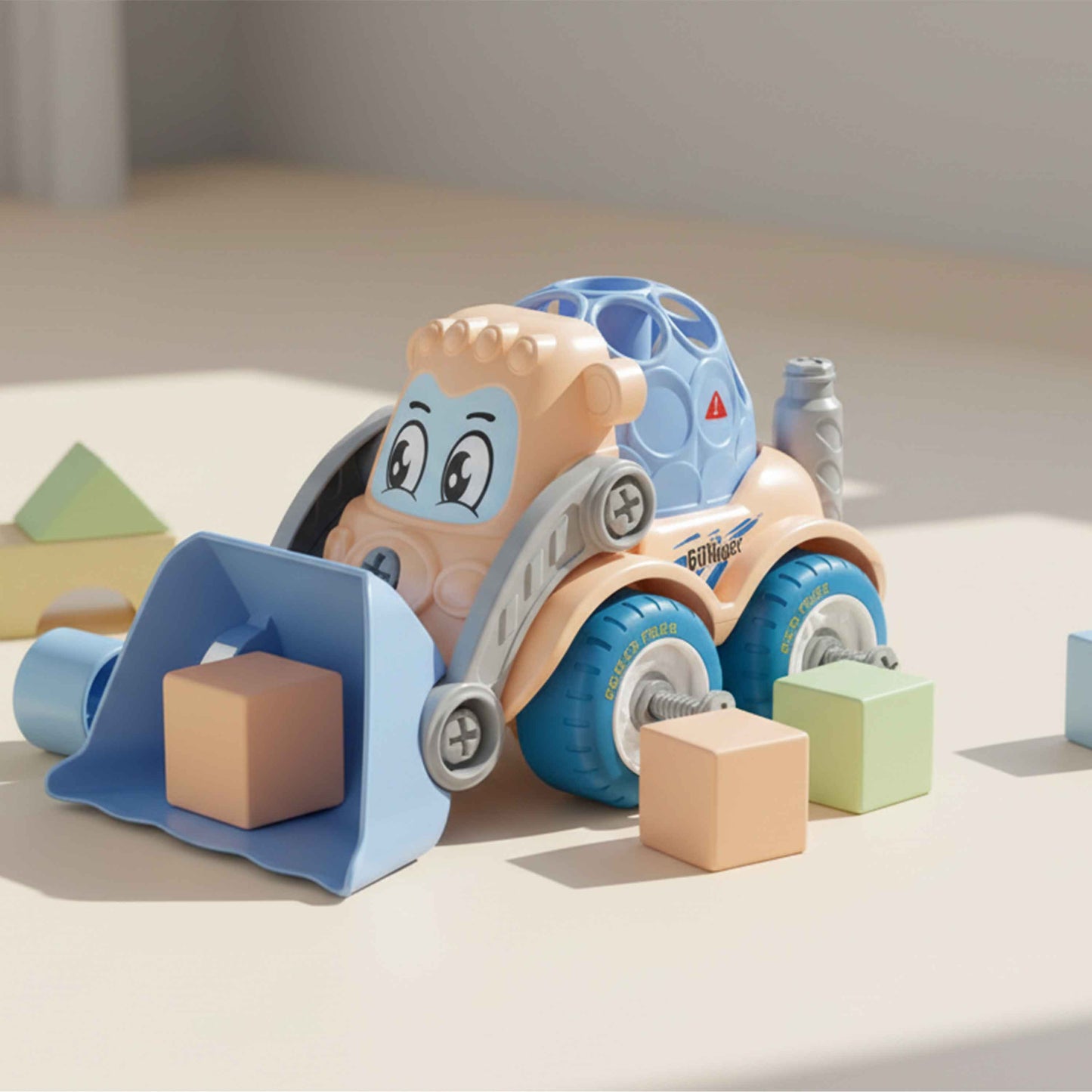 Kids DIY Take-Apart Bulldozer Loader Truck Toy with Screwdriver (23.5cm) – Construction Building Set