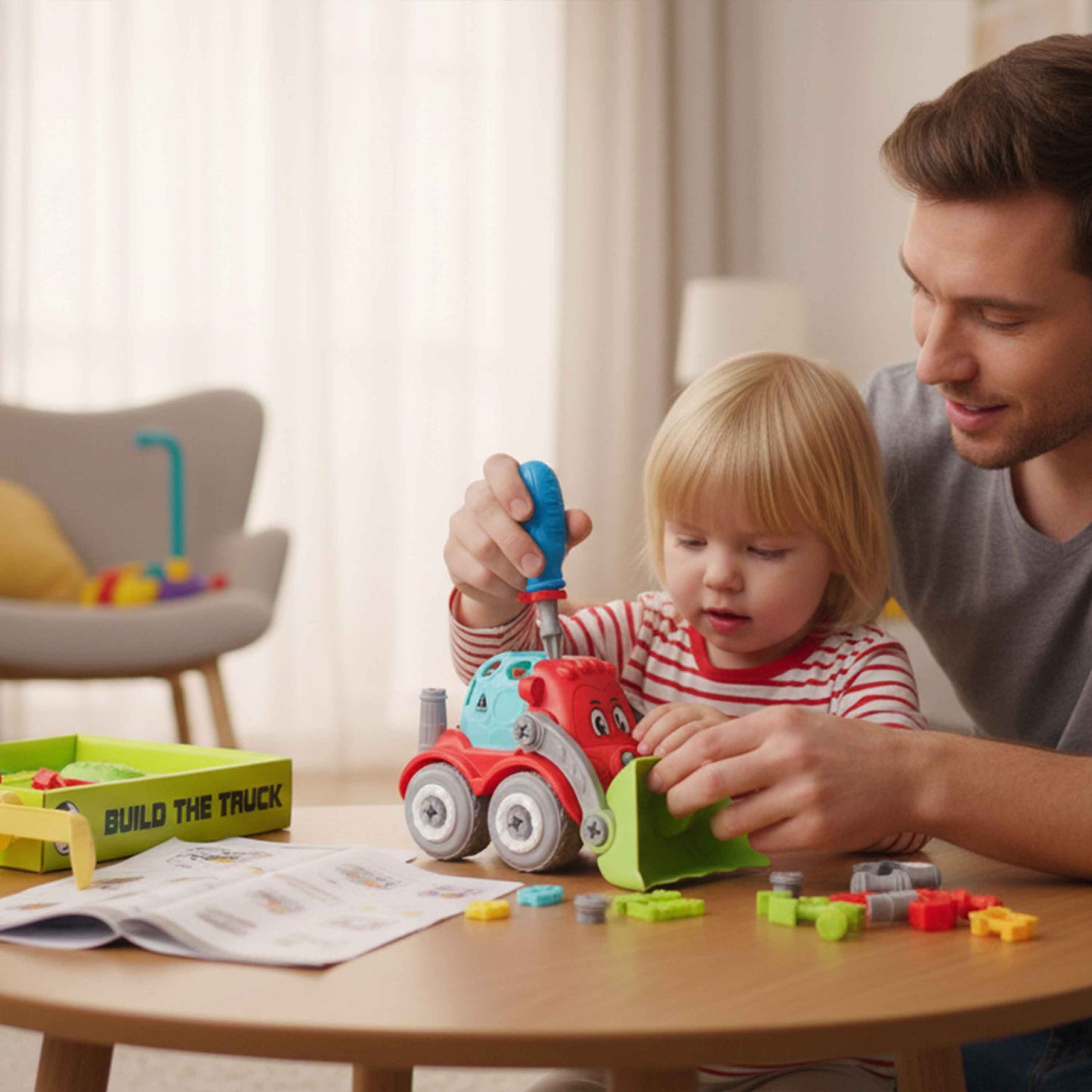 Mini Disassembly & Assembly Cartoon Car DIY Set – Fun Educational Toy for Kids