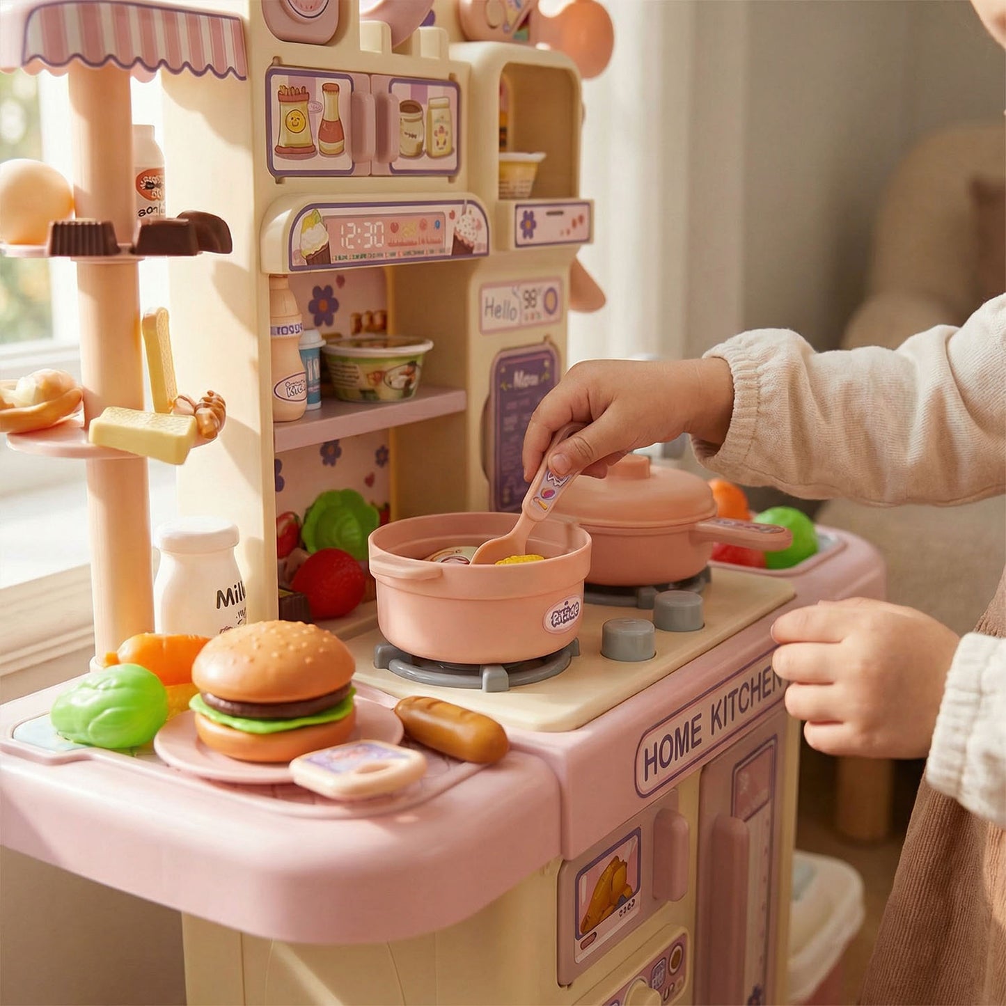 Home kitchen toy with accessories