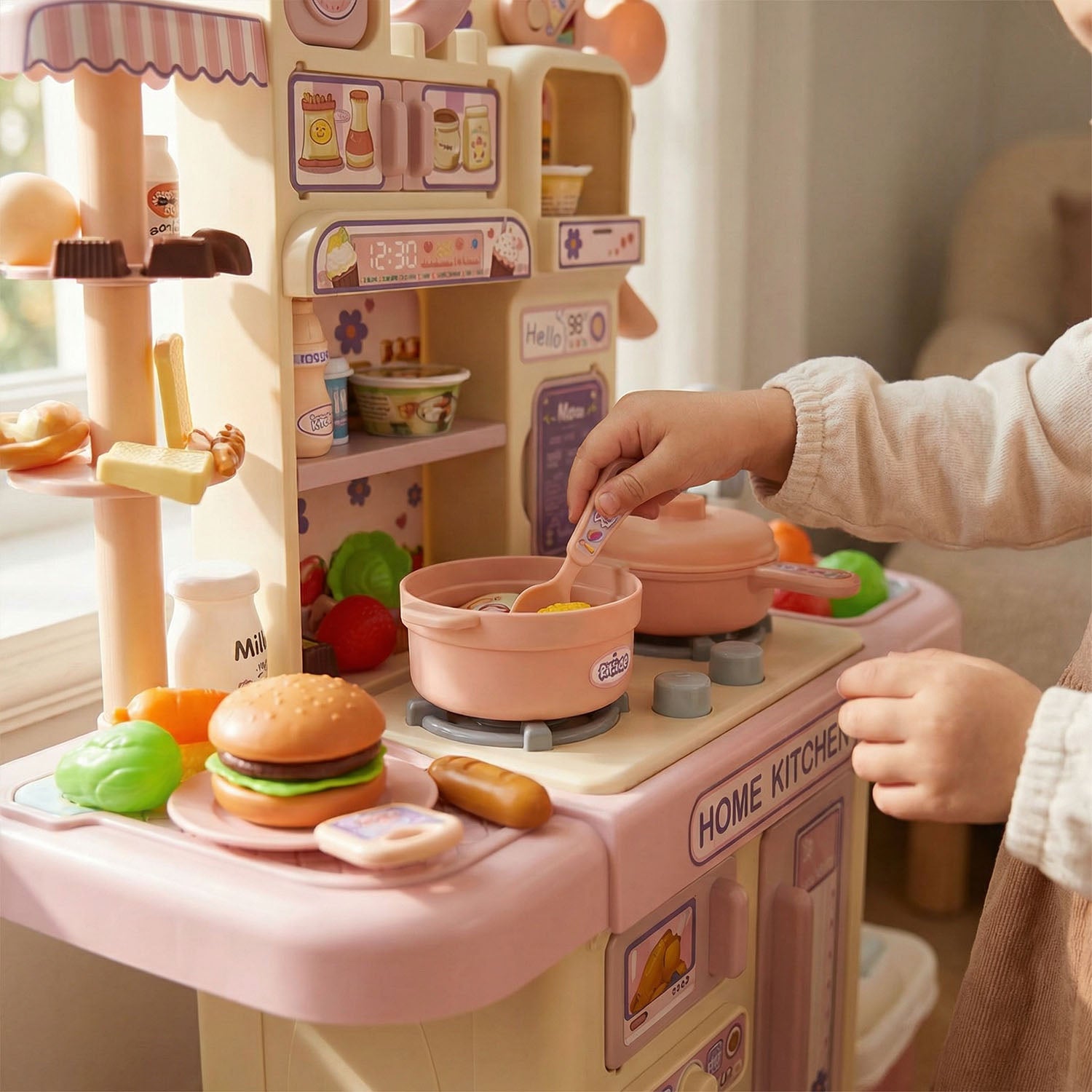 Home kitchen toy with accessories