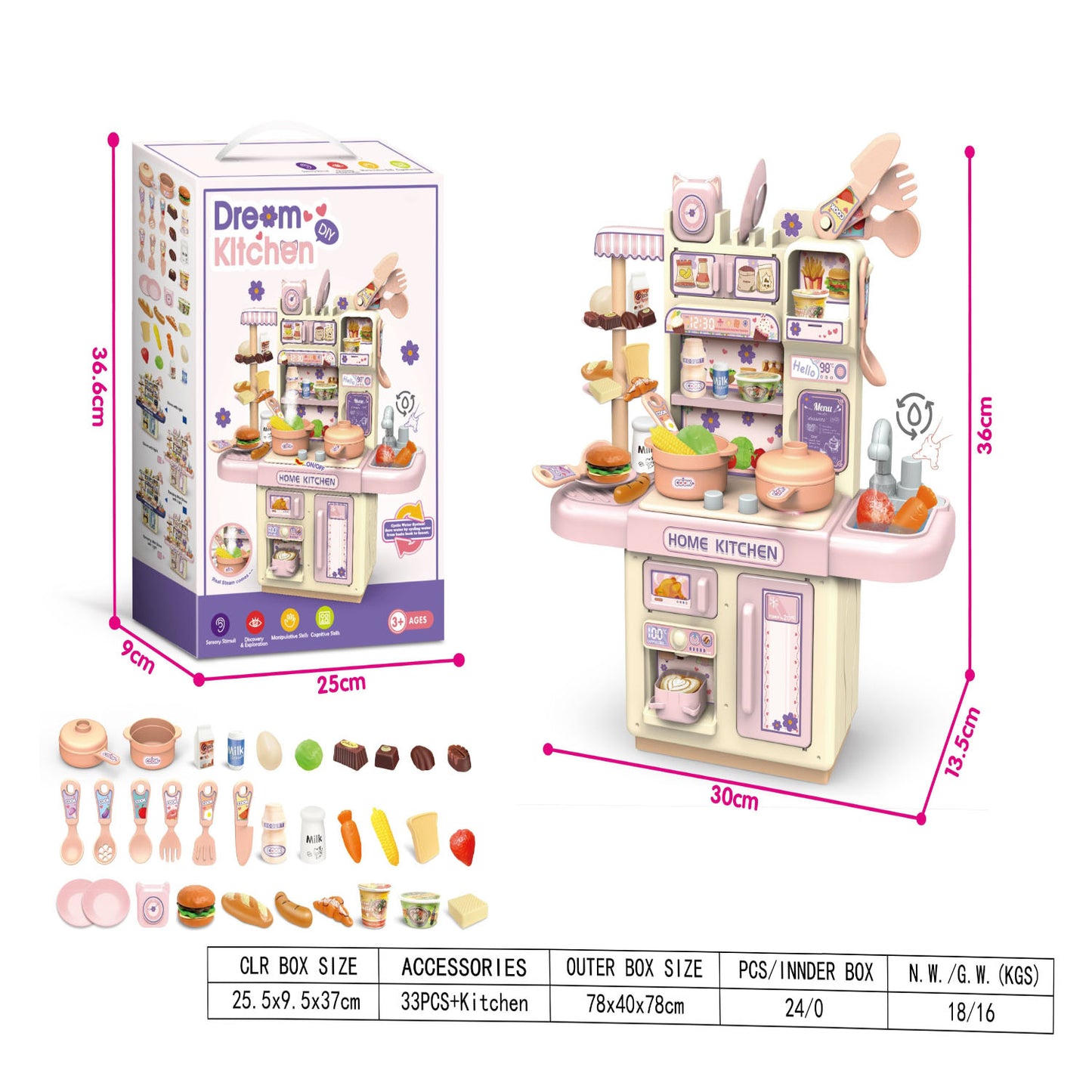 Dream kitchen playset for kids