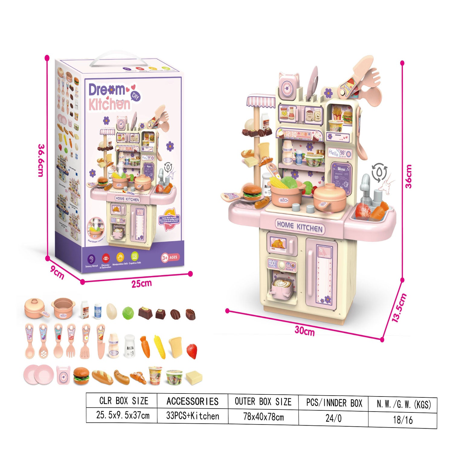 Dream kitchen playset for kids