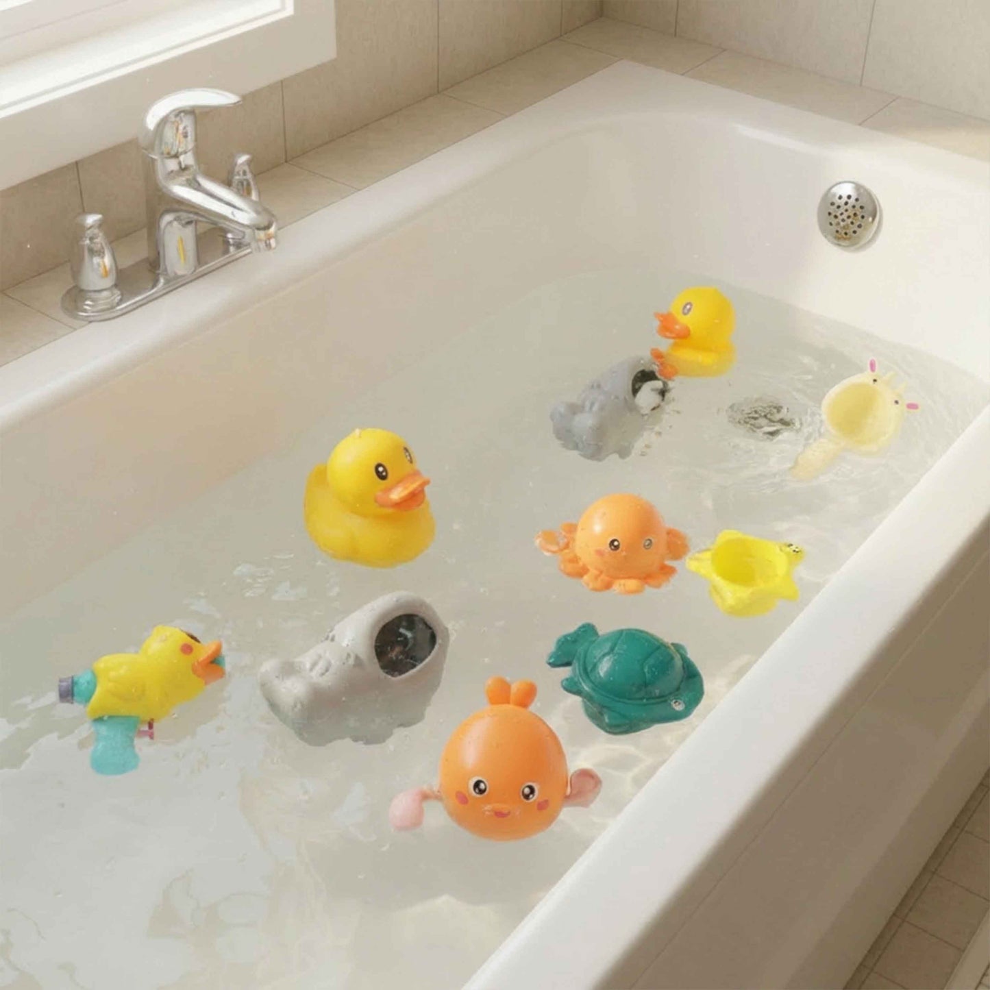 Duckling Trunk Bathroom Toy Set – Fun Water Play for Kids