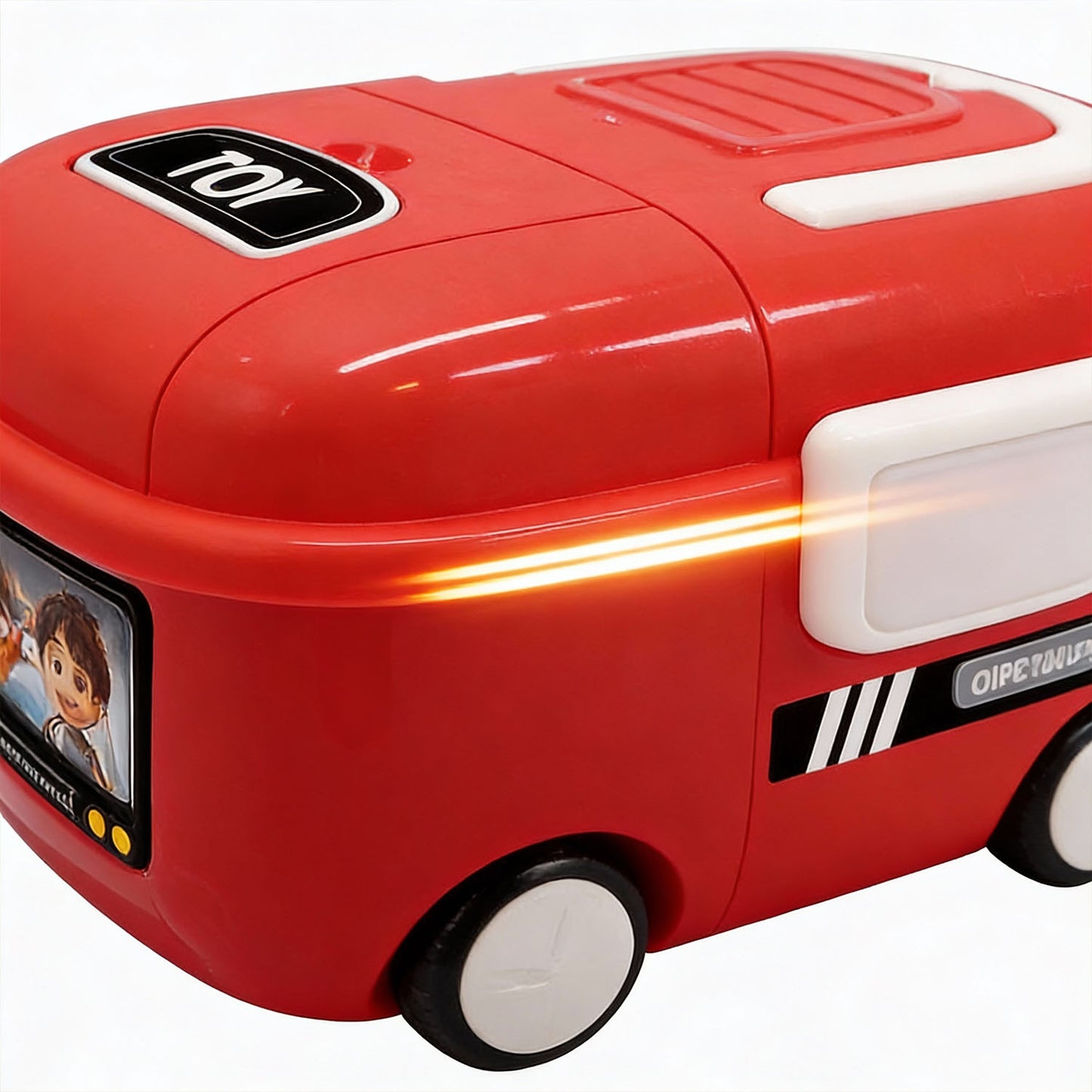 Fire Rescue Inertia Toy Set with Fire Truck, Ladder Truck and Storage Box – 3-Piece Push and Go Firefighting Vehicle Playset for Toddlers and Kids | Qatar
