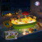 Fun Water Park Baby Bath Water Play Set with Floating Ducks, Slides, Showers and Scoops – 16-Piece Interactive Water Toy for Toddlers and Kids | Qatar