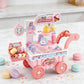 Pretend ice cream shop cart toy for toddlers